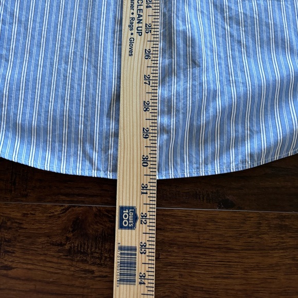 Ralph Lauren Shirt Mens Large Classic Fit Button Down Blue Striped Long Sleeve - Picture 8 of 8